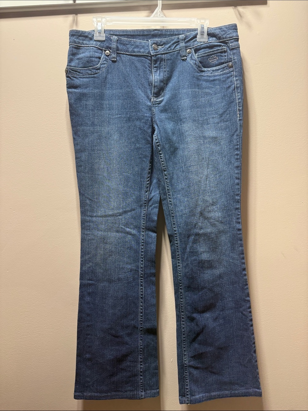Harley-Davidson Women's Mid-Blue Flare Jeans